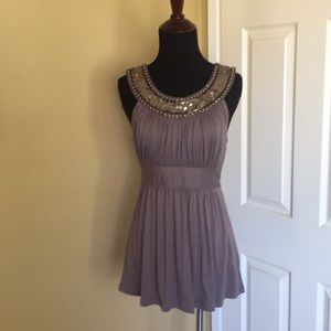 Vintage Beaded Jewel Fashion Tunic Top